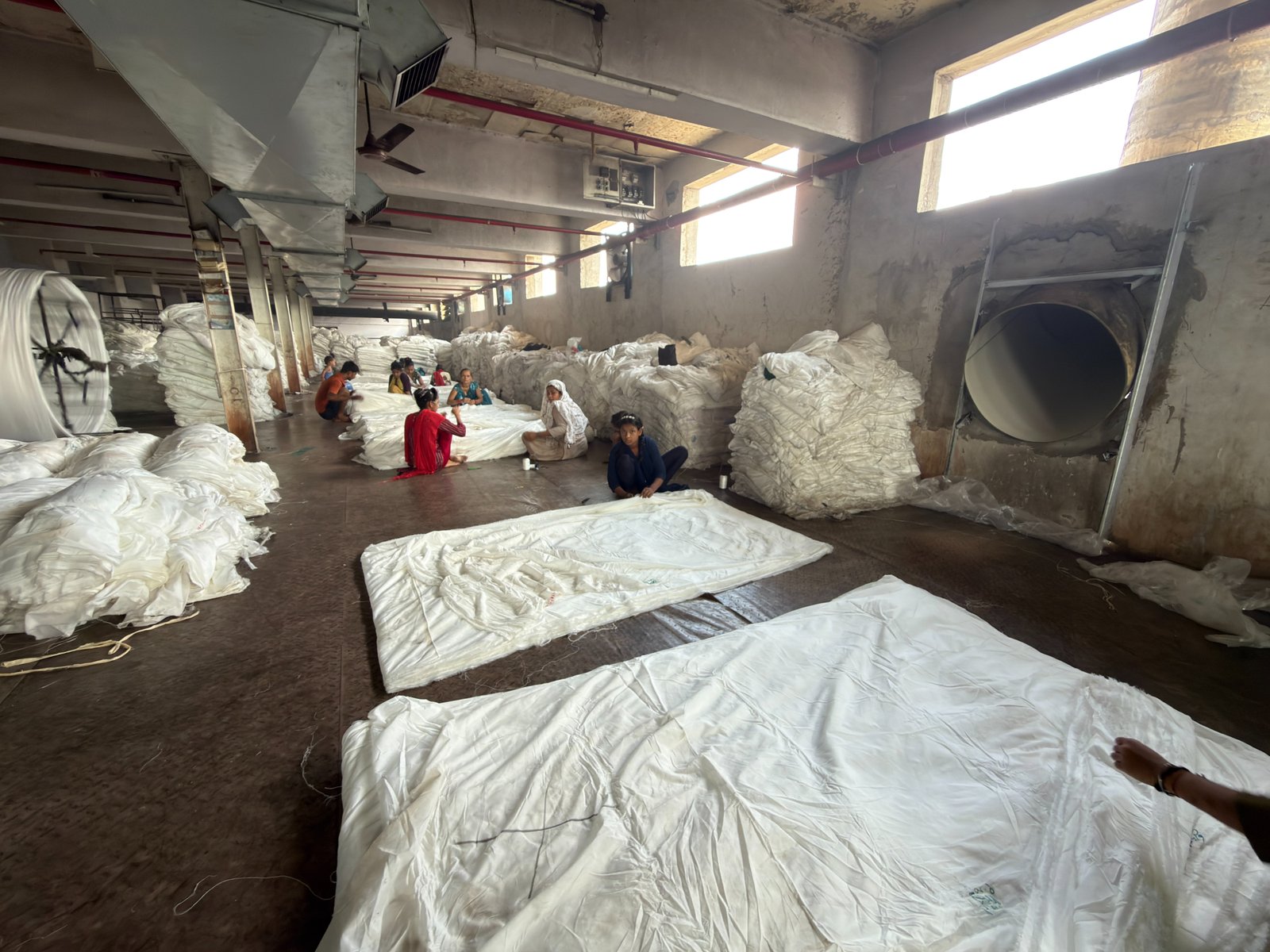 Fabric processing floor