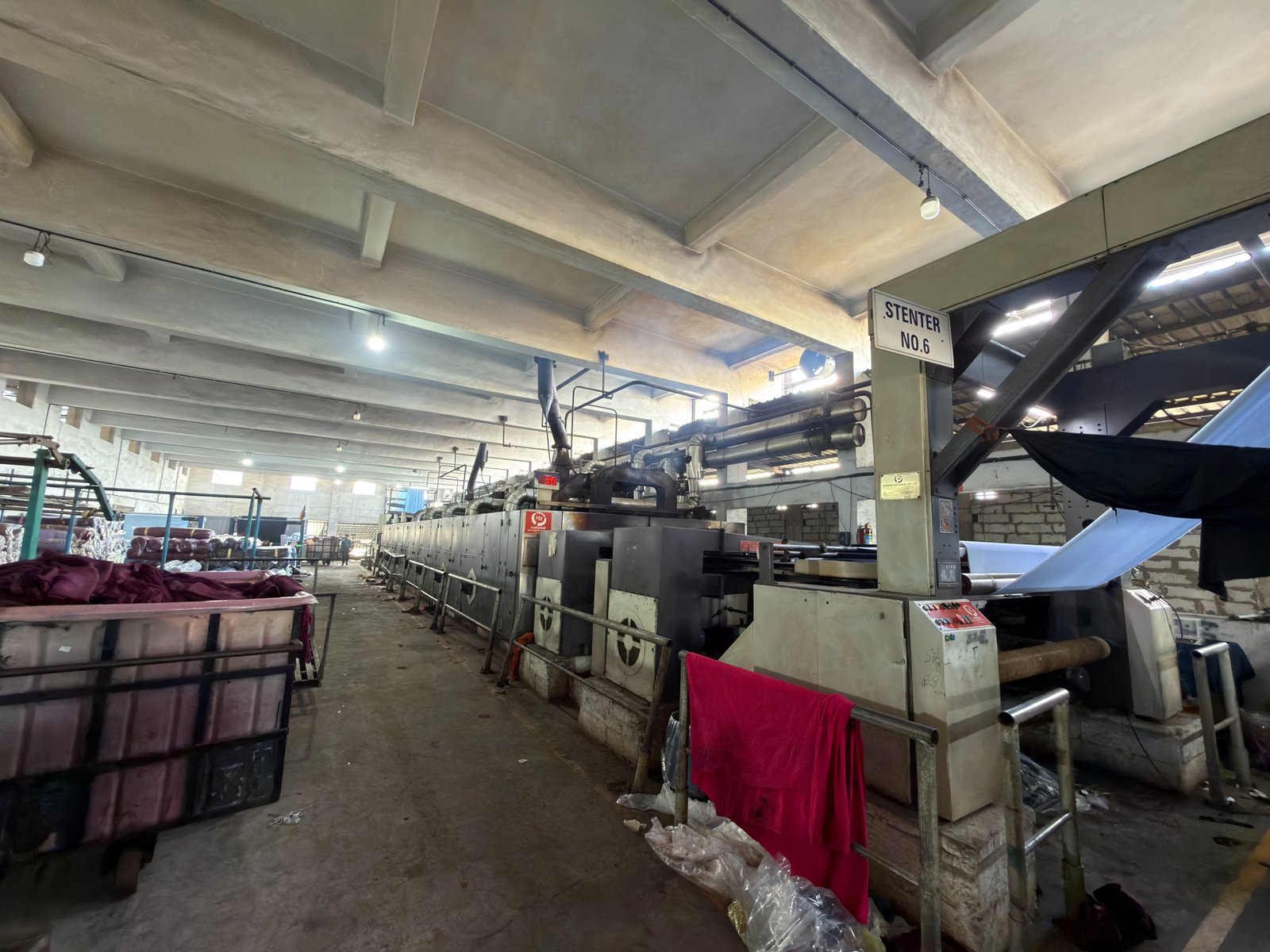 Fabric processing on stenter line